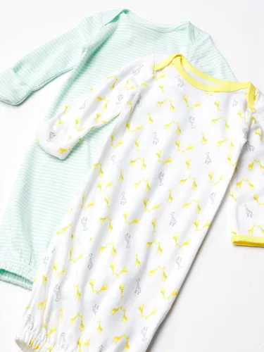 Vista 2 de Simple Joys by Carter's Vestido unisex de algodón para bebés, paquete de 3