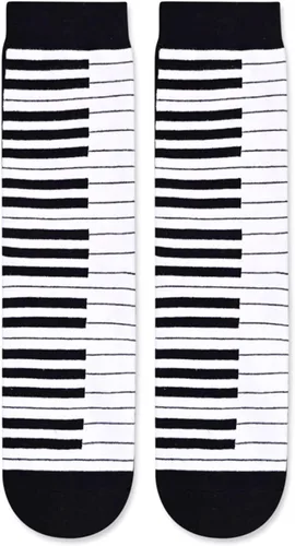 Vista 4 de sockfun Calcetines divertidos, regalos musicales, regalos de piano para mujeres, hombres y adolescentes, regalos para pianistas, amantes del piano