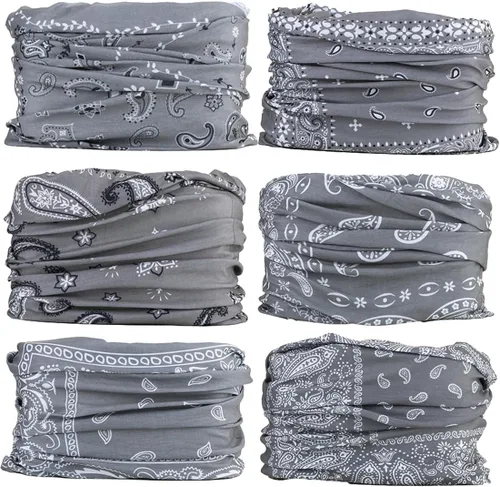 Vista 26 de Polaina para el cuello, máscara facial, bufanda bandana para hombres y mujeres, sol, polaina de tubo a prueba de polvo para ciclismo, motocicleta