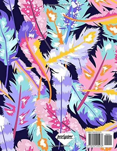 Vista 2 de Notebook Gym Chalk Crushers -Composition Notebook - College Ruled 110 Pages - Large 8.5 x 11 -Paperback- Colorful Feathers