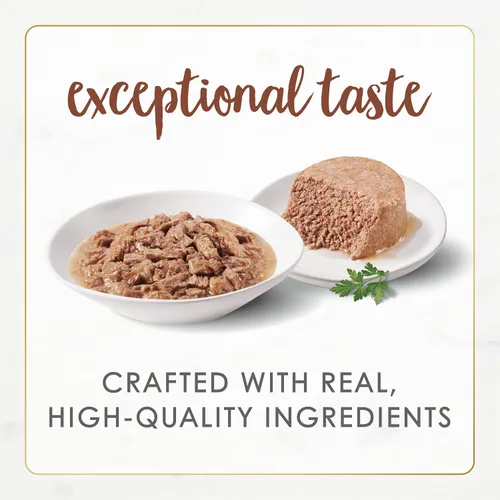 Vista 3 de Purina Fancy Feast Gourmet Naturals - Paquete surtido de alimentos húmedos para gatos, colección de aves de corral y carne de res