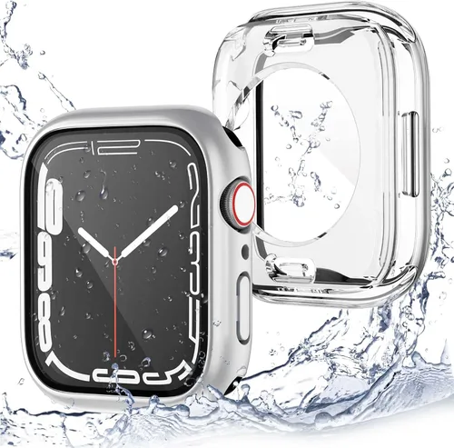 Vista 12 de [Paquete de 2] Funda impermeable 2 en 1 compatible con Apple Watch de 1.575 pulgadas (1.575 in), protector de pantalla SE Series 6 5 4, película