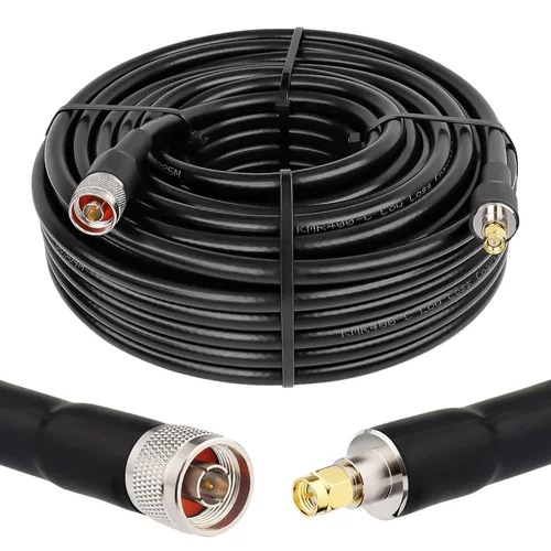 Vista 12 de XRDS -RF Cable SMA a N de 2 pies, conector N-macho a SMA-macho Cable de extensión KMR400 de baja pérdida