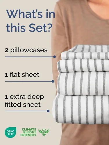 Vista 91 de Extra Deep Twin XL Sheet Set - 3 Piece College Dorm Room - White 01-Blanco