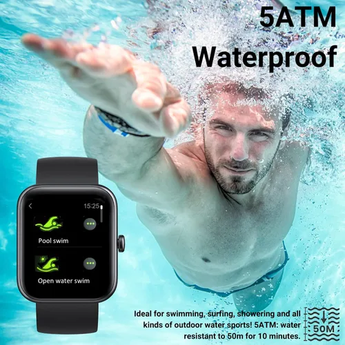 Vista 3 de Holiday Relojes inteligentes para hombres y mujeres, Alexa integrado, reloj de fitness con oxígeno en sangre, frecuencia cardíaca, monitor de sueño
