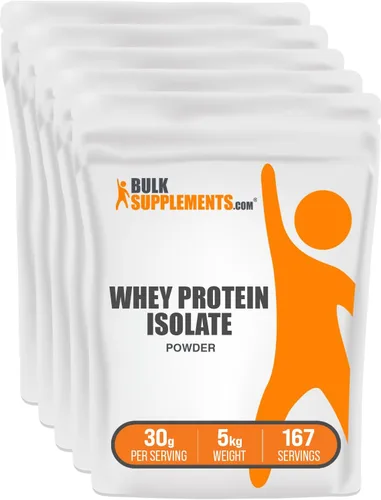 Vista 10 de BulkSupplements. com Whey Protein Aislado en polvo – Proteína de suero en polvo sin sabor, suplemento nutricional – Sin gluten, 1.06 oz por porción