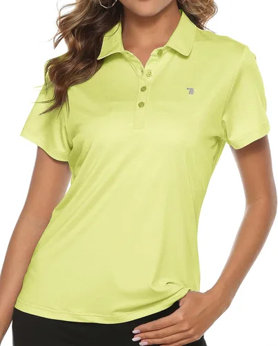 Vista 31 de TBMPOY Camisetas polo de golf de manga corta para mujer, ligeras, con absorción de humedad, con cuello, T-shirt de secado rápido de 4 botones