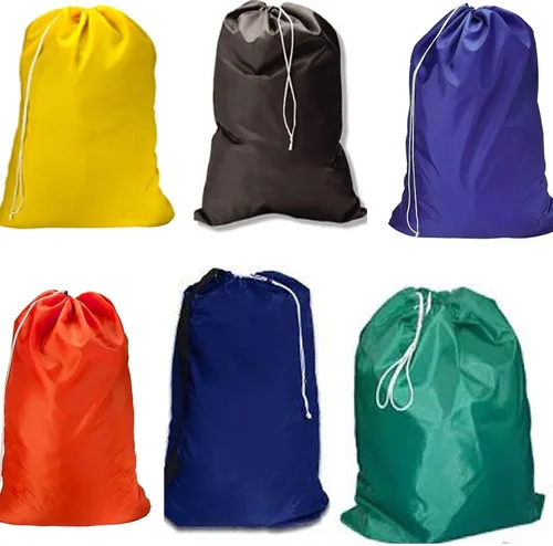 Vista 2 de Bolsa de lavandería resistente con cierre de cordón, bolsa de ropa grande lavable a máquina, duradera para universidad, dormitorio, apartamento