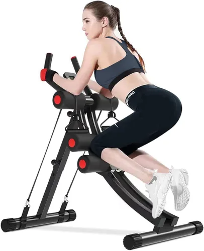 Vista 7 de Equipo de entrenamiento AB, máquina de abdominales para gimnasio en casa para ejercicio abdominal y entrenamiento de fuerza, equipo de fitness