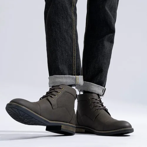 Vista 9 de Jousen Mens Boots Retro Casual Boots for Men Cap Toe Boots for Men