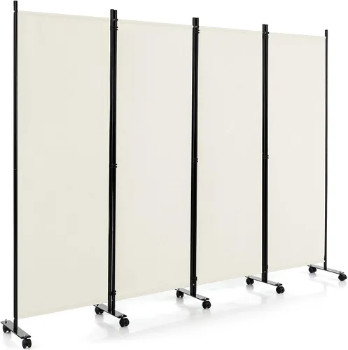 Vista 19 de Giantex Divisor de Habitación Panel Individual Grande, 73''A x 73''Al Pantalla de Privacidad con Ruedas Bloqueables, Panel Divisor de Habitación