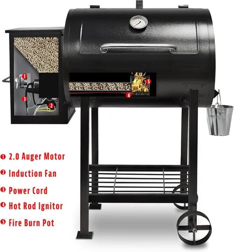 Vista 7 de Kit de ventilador de inducción para Pit Boss Traeger, kit de ventilador de inducción para Pit Boss Traeger, piezas de parrilla de pellets de madera