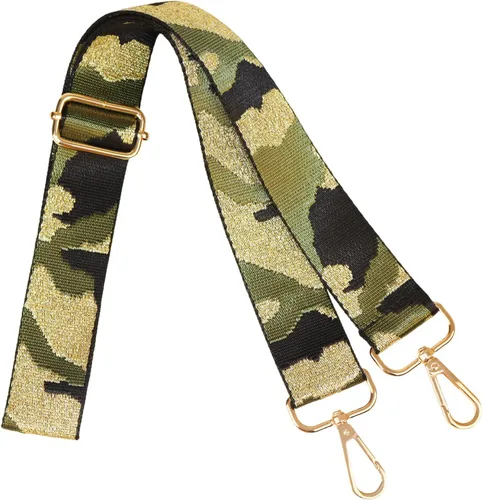 Vista 8 de Correa de bolso de 1.97 pulgadas de ancho, correa ajustable de repuesto para bolsa cruzada de hombro Leopardo blanco negro