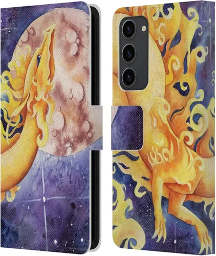 Vista 100 de Head Case Designs Officially Licensed Carla Morrow Galactic Entrancement Dragons Leather Wallet Case Compatible with Samsung Galaxy A07 4G
