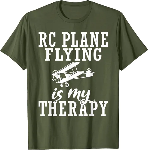 Vista 20 de RC Plane Flying is My Therapy RC Plane T-Shirt Asphalt Grey