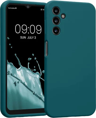Vista 145 de kwmobile Funda compatible con Samsung Galaxy A13 4G - Funda delgada de silicona TPU - Acabado suave al tacto - Amarillo radiante