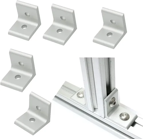 Vista 4 de 3030 Soporte de esquina interior para perfil de extrusión de aluminio 3030 con ranura - (10 piezas)