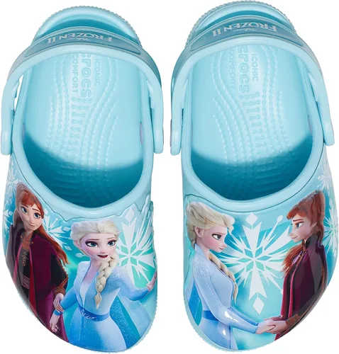 Vista 8 de Crocs Zuecos Disney para niños Zapatos Frozen 2 para niñas, Azul hieloazul hielo., 2 niño