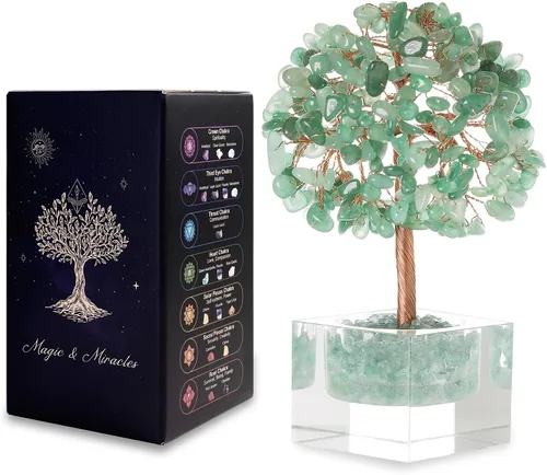 Vista 16 de Árbol de la vida de cristal de amatista, decoración de escritorio de oficina en casa, árbol bonsái hecho a mano para calmar, curación espiritual