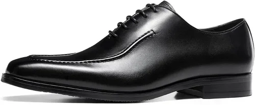 Vista 2 de FRASOICUS Zapatos Oxford para hombre, zapatos de vestir de cuero para hombre, zapatos de vestir formales para hombres