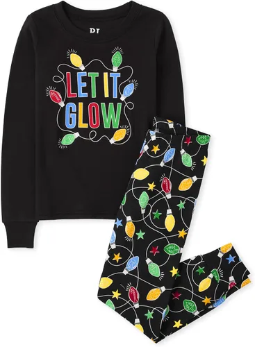 Vista 27 de The Children's Place Pijama de Navidad unisex para bebé, algodón