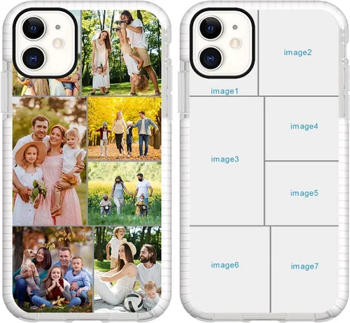 Vista 36 de Funda de teléfono personalizada para iPhone 11, diseño personalizado de fotos de collage de múltiples imágenes, resistente a los golpes, resistente