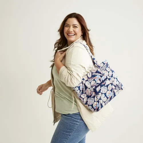 Vista 4 de Bolso tote Vera pequeño para mujer, algodón