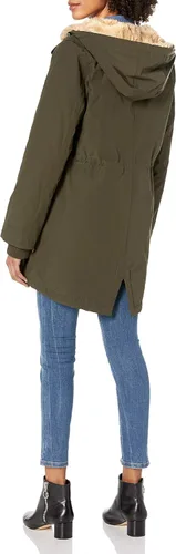 Vista 4 de Levi's - Parka con capucha y forro de piel sintética para mujer (tamaño estándar y extra grande)