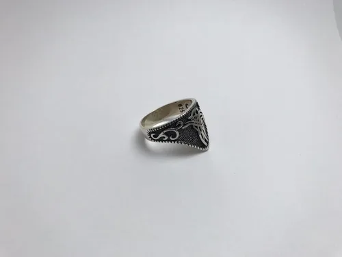 Vista 6 de Anillo de plata de ley 925 para hombre con diseño otomano turco