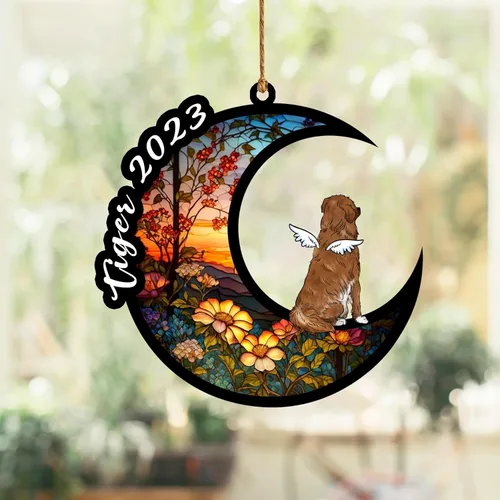 Vista 188 de Nazenti Atrapasoles conmemorativo para perros, adornos de Navidad personalizados para perros, adorno de Navidad, regalos conmemorativos para perros