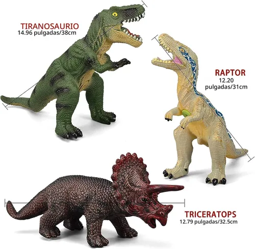 Vista 3 de Gzsbaby 6 juguetes de dinosaurio jumbo para niños de 3 a 5 años y niños pequeños, juguetes de dinosaurio grandes y suaves para los amantes – regalos