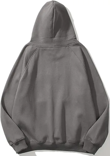 Vista 2 de Pandolah Sudadera con capucha para mujer, color liso, de gran tamaño, casual, térmica, con bolsillo frontal, unisex
