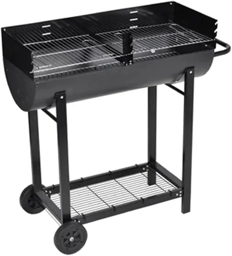 Vista 14 de Ahumador de carbón para barbacoa con estante inferior negro (estilo N) -AA