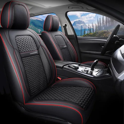 Vista 15 de Coverado - Fundas impermeables para asientos de coche, fundas delanteras para asientos de coche, 2 en 1, fundas protectoras para asientos de coche