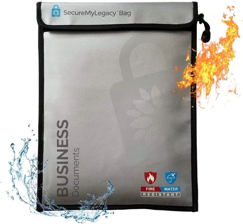 Vista 9 de Secure My Legacy - Bolsa impermeable e ignífuga para documentos (4 unidades)