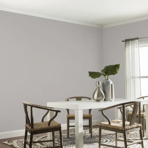 Vista 142 de Glidden Pintura Interior + Imprimación: Gris/Plata Antigua, Una Capa, Satinado, 1 Galón