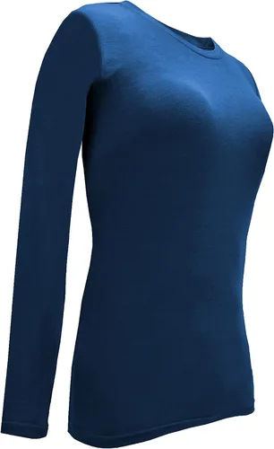 Vista 63 de Natural Uniforms Camiseta Under Scrub para mujer, cuello redondo, manga larga, paquete de 3, paquete múltiple de 3