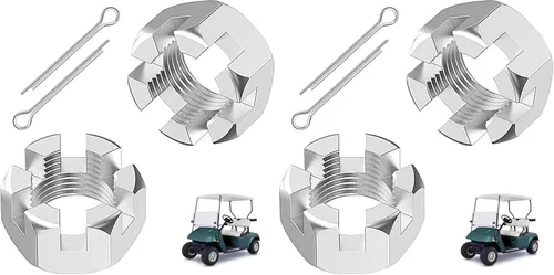 Vista 8 de CartClan - Juego de 2 tuercas ranuradas y clavijas para carrito de golf EZGO TXT 1976-2013, pieza de repuesto 5/8-1815483-G1/612928 3010387-G1