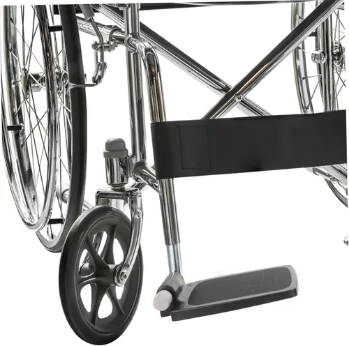 Vista 3 de ORFOFE Placa de pie para silla de ruedas, poste de repuesto resistente, soporte de pierna grande, plantillas plegables seguras y cómodas al azar