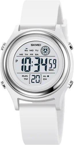 Vista 12 de Gosasa Reloj digital de moda para mujer, reloj multifuncional impermeable deportivo LED para mujer