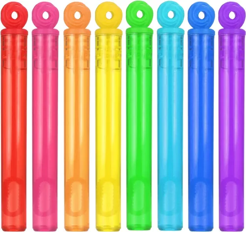 Vista 8 de Juguetes de regalo de fiesta de cumpleaños para niños, surtido de 300 piezas de 20 colores de mini varitas de burbujas, rellenos navideños