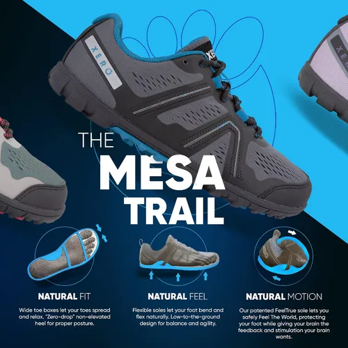 Vista 3 de Xero Shoes Tenis de correr Mesa Trail para mujer, ligeros, descalzos