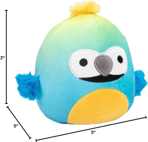 Vista 7 de Squishmallows Original Baptise The Guacamayo - Peluche oficial de Jazwares de 5 pulgadas, juguete de peluche coleccionable suave y esponjoso