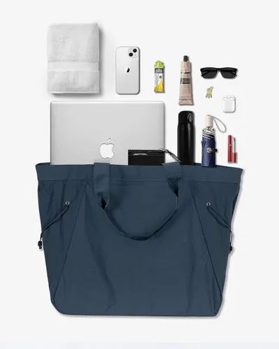 Vista 5 de ASLABCREW Bolsa de mano para mujer, 18L con cincha lateral con correa ajustablebolsa de mano extra, bolsa de hombro ligera