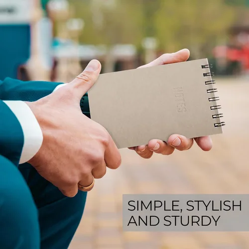 Vista 6 de ZICOTO Cuadernos de bolsillo estéticos, juego de 8 - Pequeños cuadernos en espiral de 3x5 con páginas rayadas para mujeres u hombres - Los pequeños