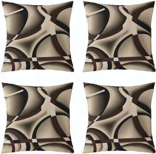 Vista 35 de Castle Fairy Fundas de almohada modernas con estampado de líneas geométricas de doble cara de 16 x 16 pulgadas, fundas de almohada de espirales