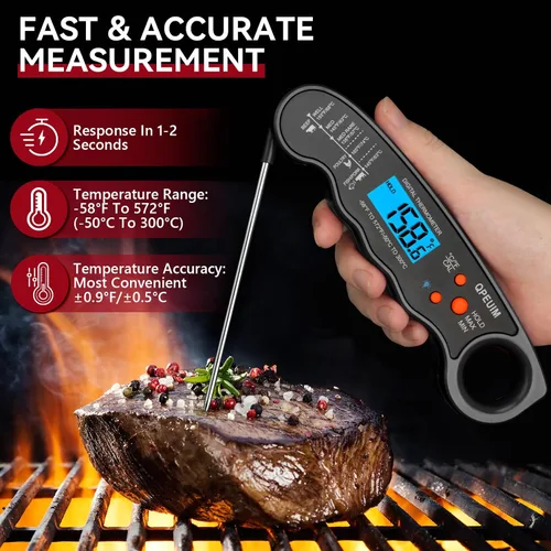 Vista 2 de Meat Thermometer Digital Instant Read, Food, Cooking, Grilling