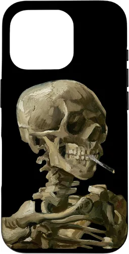 Vista 20 de iPhone 16 Vincent van Gogh Skull of a Skeleton with Burning Cigarette Case