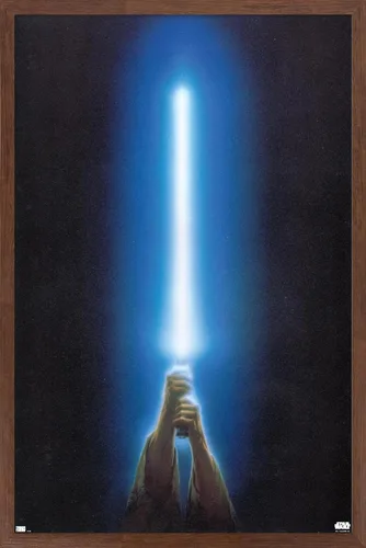 Vista 16 de Trends International Star Wars: Original Trilogy - Póster de pared con sable de luz azul, 22.4 pulgadas de largo x 14.7 W, versión enmarcada