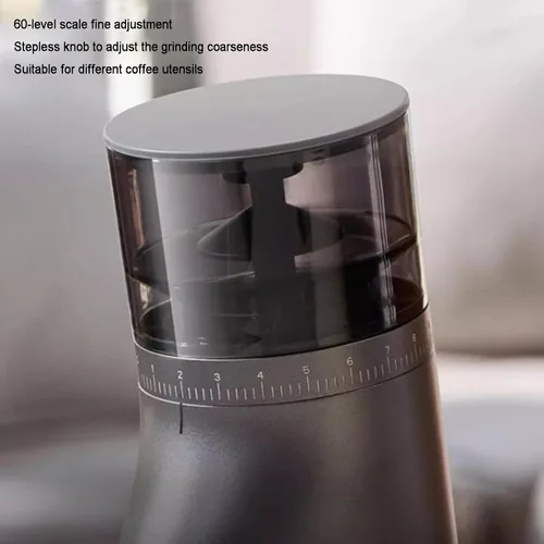 Vista 4 de Molinillo de café eléctrico, molinillo automático de café expreso, con rebabas cónicas de 1.496 pulgadas, 60 ajustes de precisión de molienda
